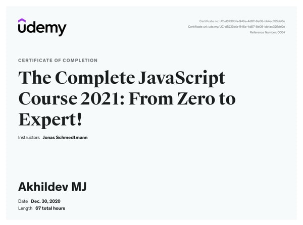 The Complete JavaScript Course 2021: From Zero to Expert!