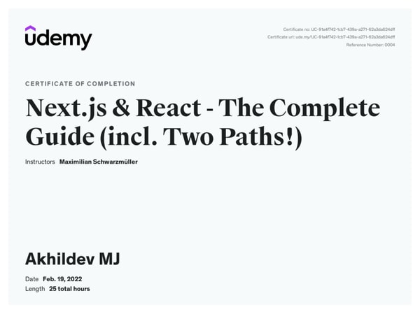 Next.js & React - The Complete Guide
